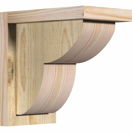 Ekena Millwork Crestline Rough Sawn Corbel w/Backplate, Douglas Fir, 6"W x 10"D x 10"H COR06X10X10CRE01RDF